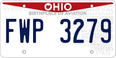 OH license plate FWP3279