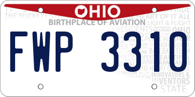 OH license plate FWP3310