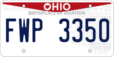 OH license plate FWP3350