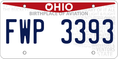 OH license plate FWP3393