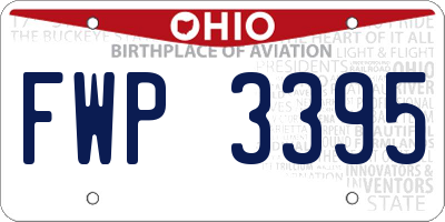 OH license plate FWP3395