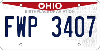 OH license plate FWP3407