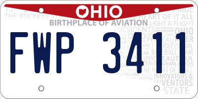 OH license plate FWP3411