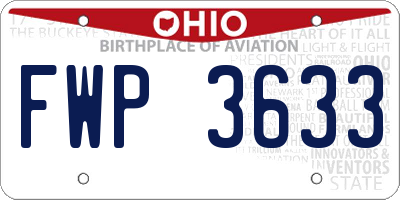 OH license plate FWP3633