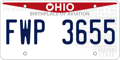OH license plate FWP3655