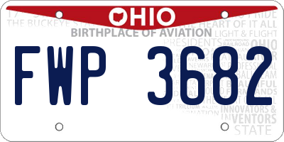 OH license plate FWP3682