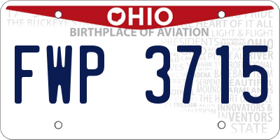 OH license plate FWP3715