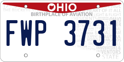 OH license plate FWP3731