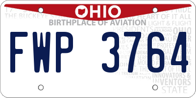 OH license plate FWP3764