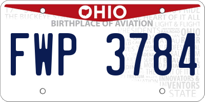 OH license plate FWP3784