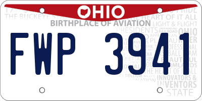 OH license plate FWP3941