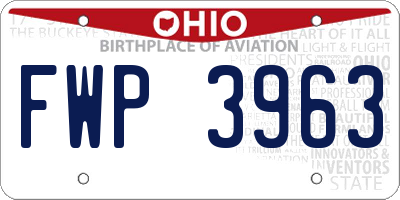 OH license plate FWP3963