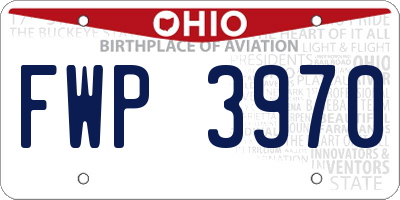 OH license plate FWP3970