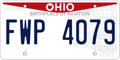 OH license plate FWP4079