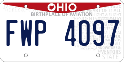 OH license plate FWP4097