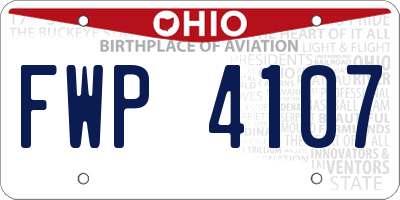 OH license plate FWP4107