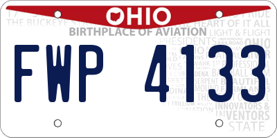 OH license plate FWP4133