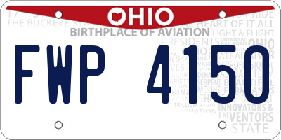 OH license plate FWP4150