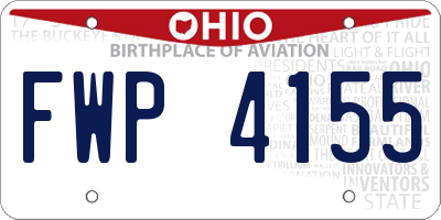 OH license plate FWP4155