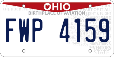 OH license plate FWP4159