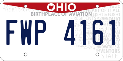 OH license plate FWP4161