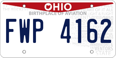 OH license plate FWP4162