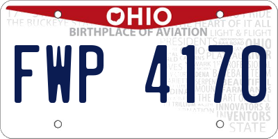 OH license plate FWP4170