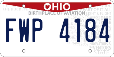 OH license plate FWP4184