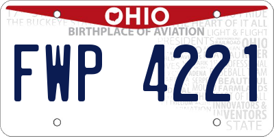 OH license plate FWP4221