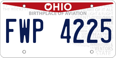 OH license plate FWP4225