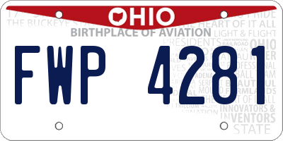 OH license plate FWP4281