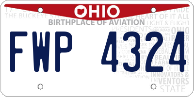 OH license plate FWP4324