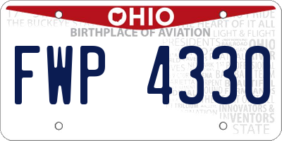OH license plate FWP4330