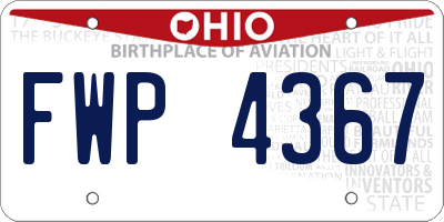 OH license plate FWP4367