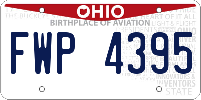 OH license plate FWP4395