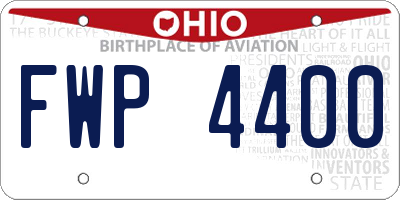 OH license plate FWP4400