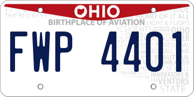 OH license plate FWP4401
