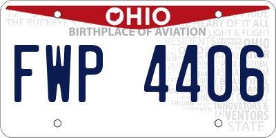 OH license plate FWP4406