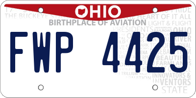 OH license plate FWP4425