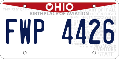OH license plate FWP4426