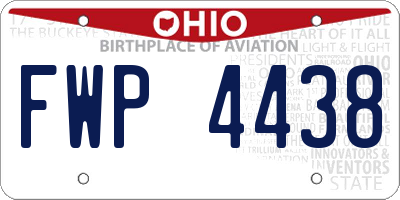 OH license plate FWP4438