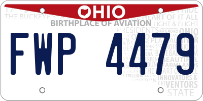 OH license plate FWP4479