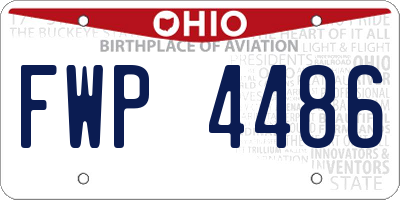 OH license plate FWP4486