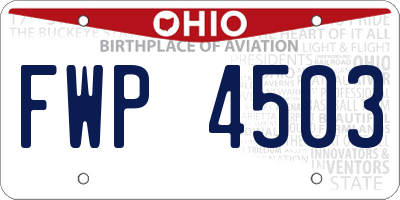 OH license plate FWP4503