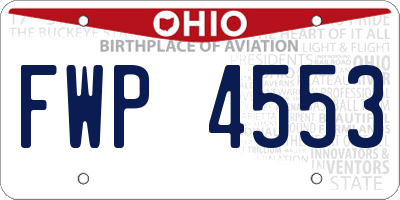 OH license plate FWP4553