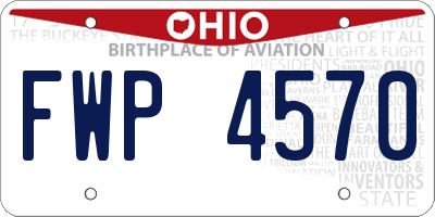 OH license plate FWP4570