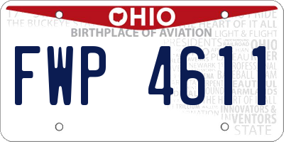 OH license plate FWP4611