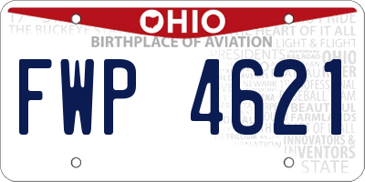 OH license plate FWP4621