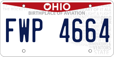 OH license plate FWP4664
