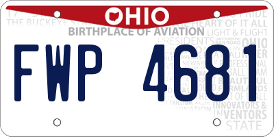 OH license plate FWP4681